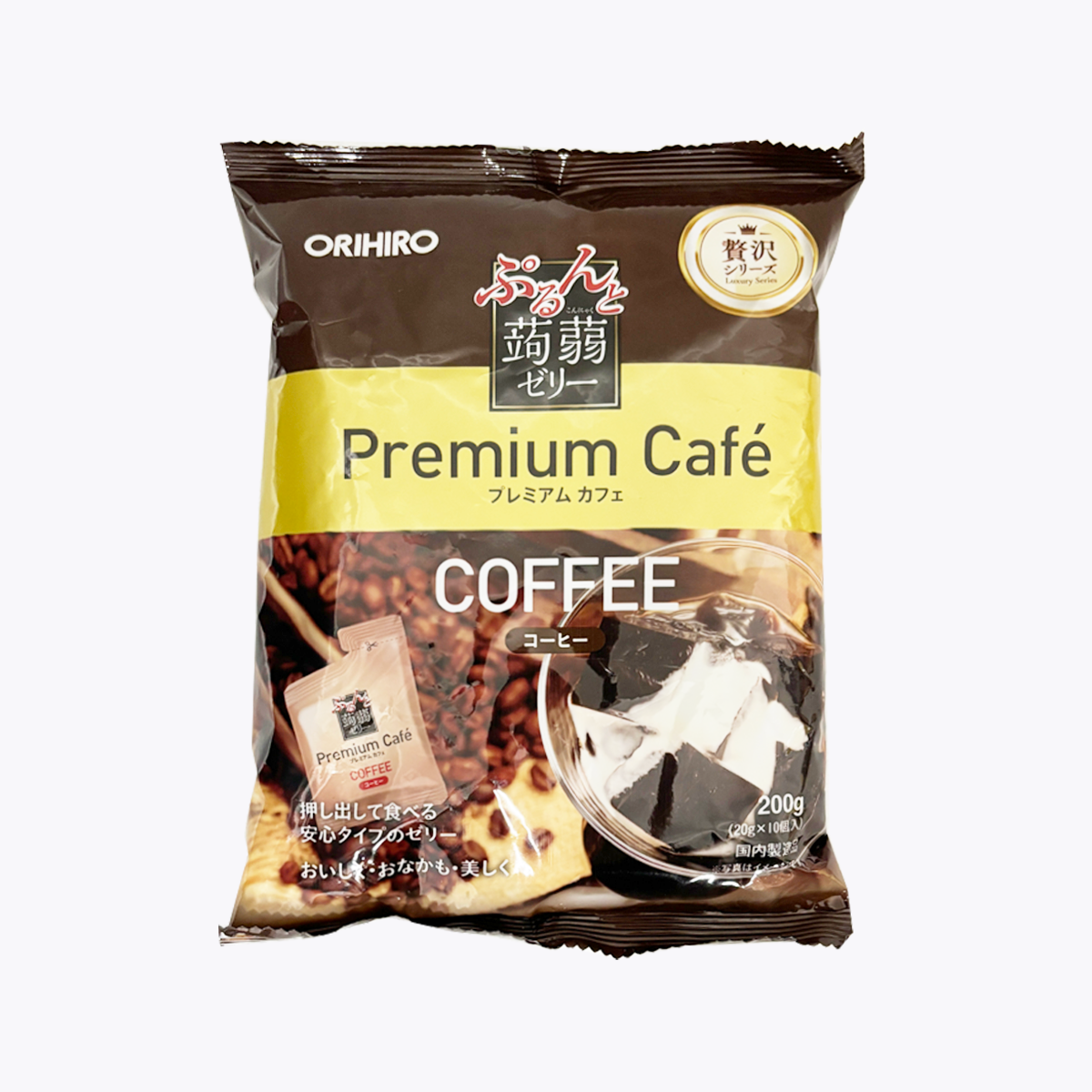 ORIHIRO 擠壓式蒟蒻果凍 Premium Cafe 咖啡口味 10個