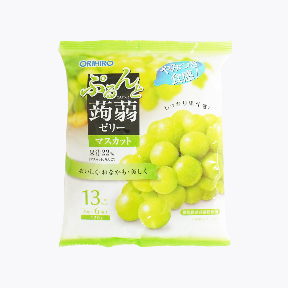 orihiro 擠壓式蒟蒻果凍 麝香葡萄味 6入