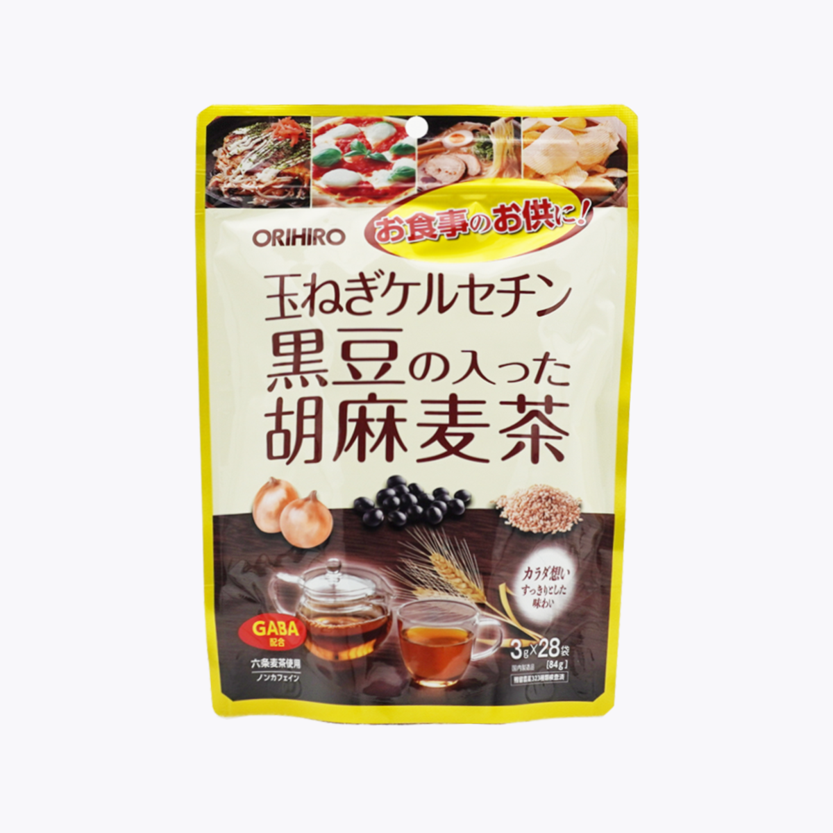 ORIHIRO 洋蔥槲皮素黑豆 芝麻麥茶 無咖啡因 GABA 84g (3g×28包)