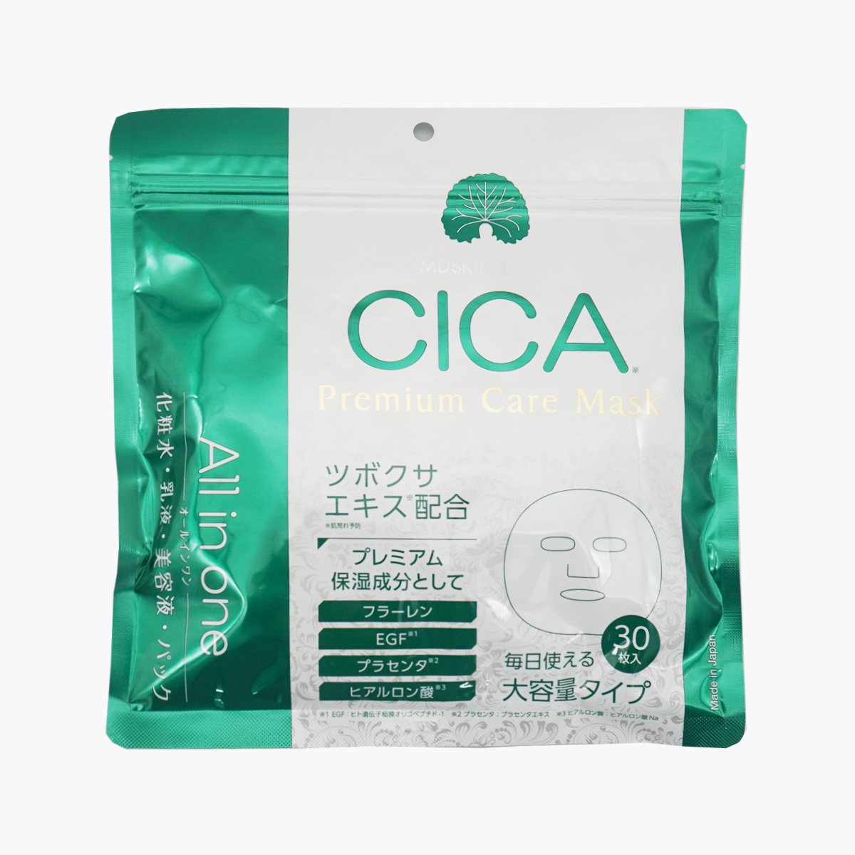 CICA 積雪草Premium 保濕面膜 30片入