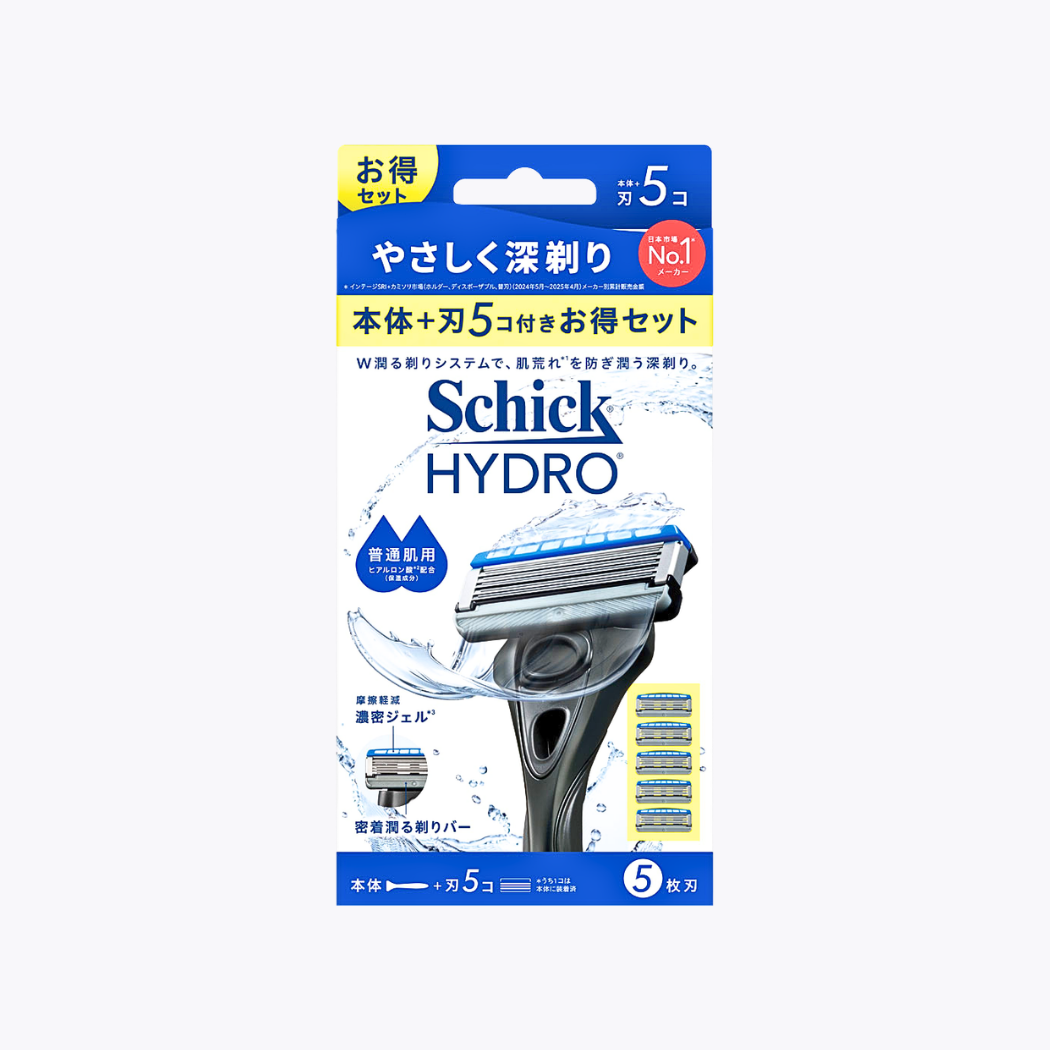 Schick Hydro 一般肌膚適用刮鬍刀組合包 本體＋刀片5個