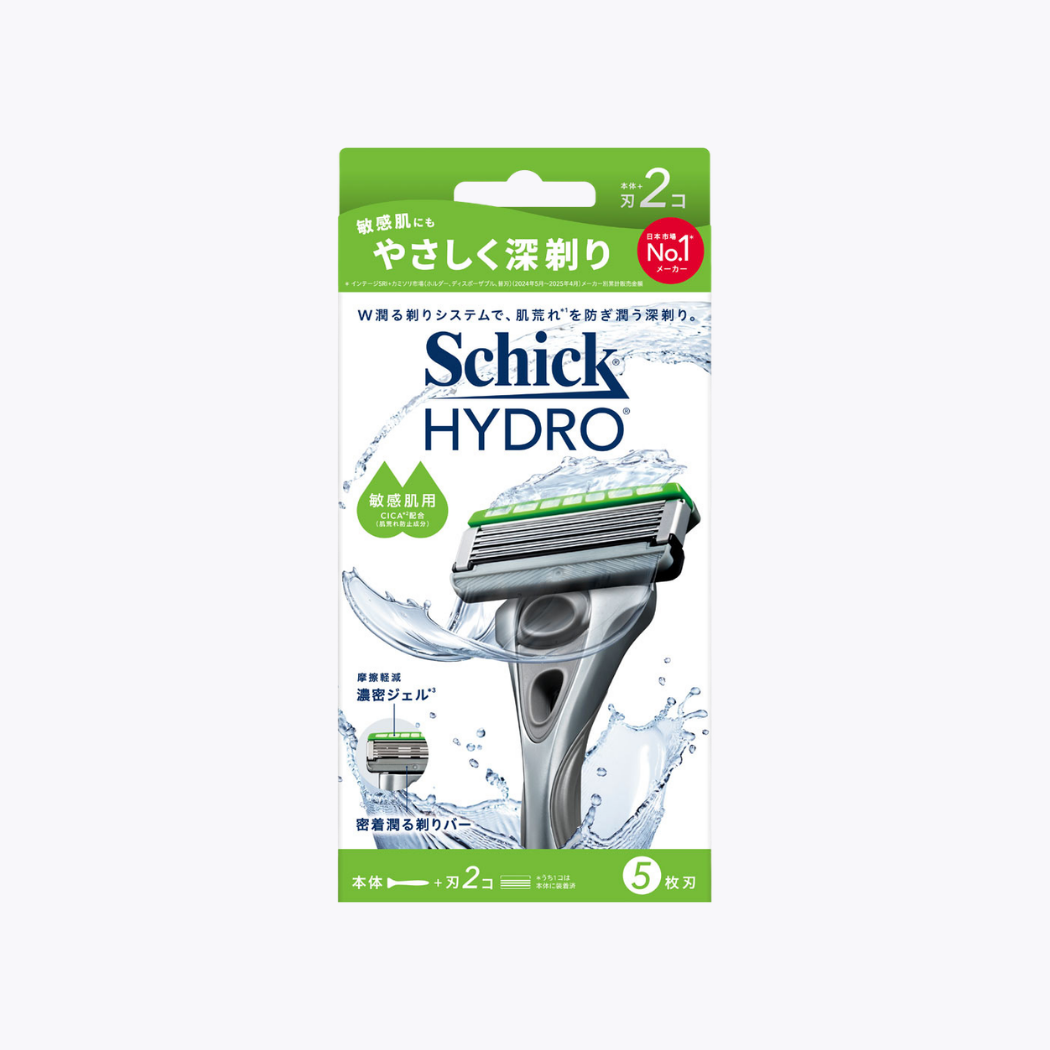 Schick Hydro 敏感肌膚適用刮鬍刀 本體＋刀片2個