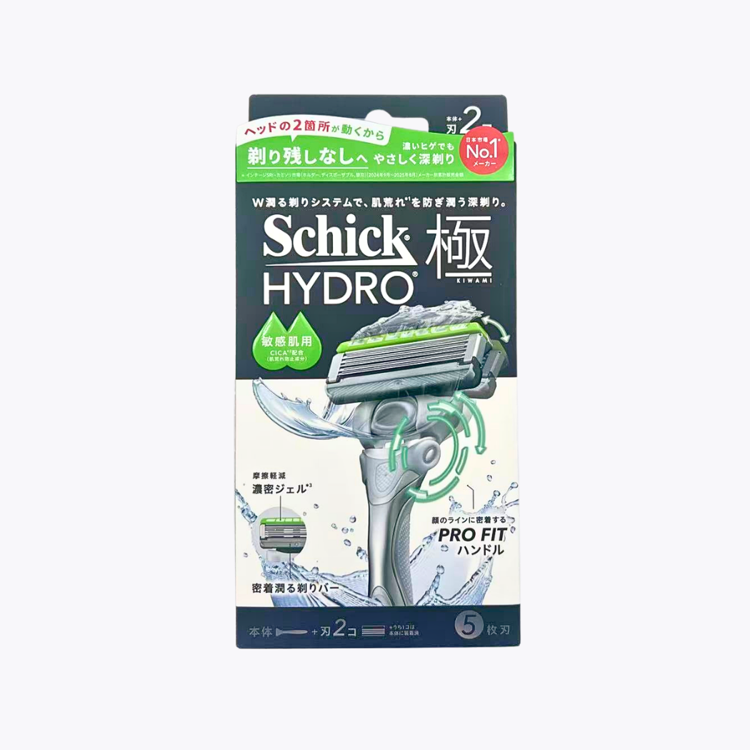 Schick Hydro 極 敏感肌膚適用刮鬍刀 本體＋刀片2個