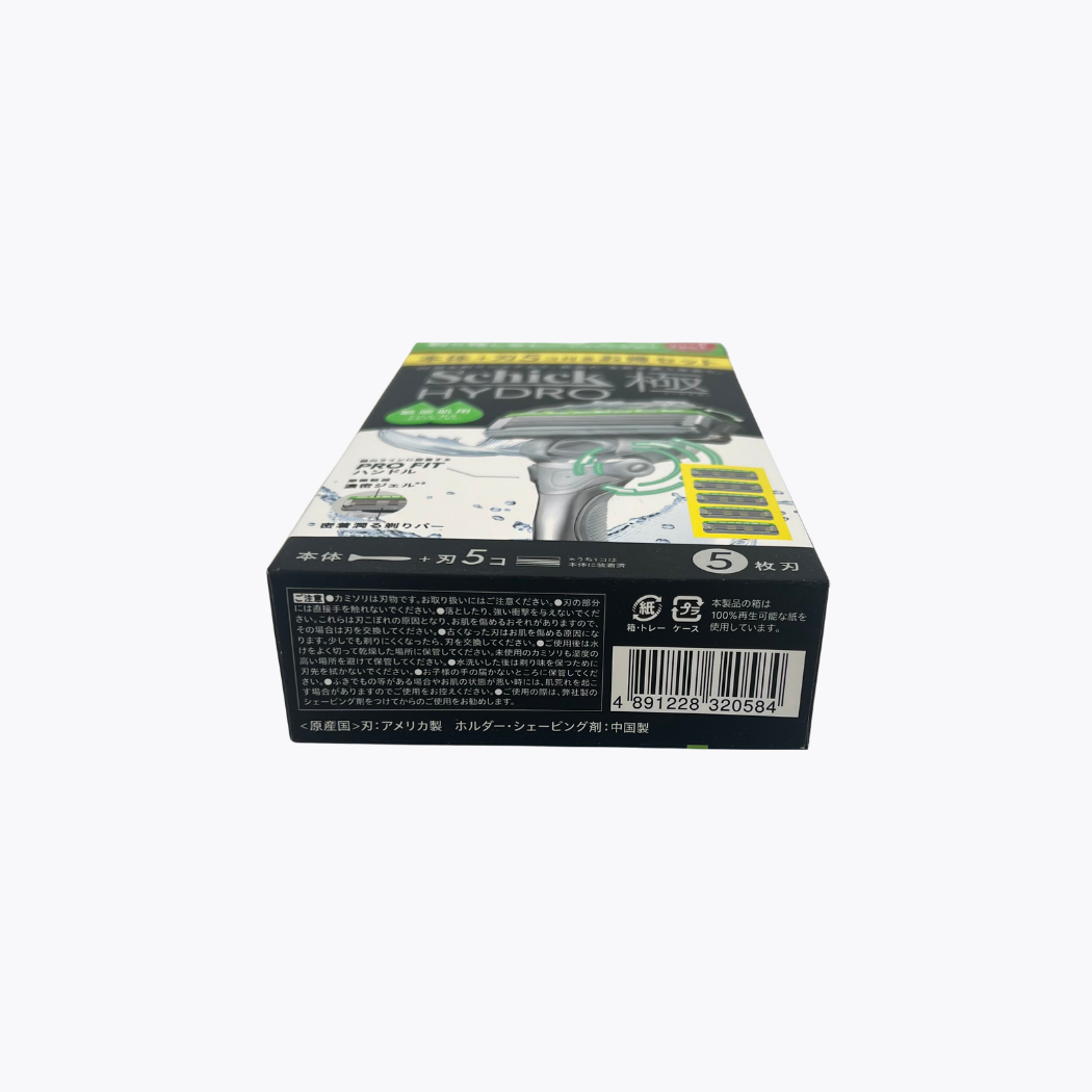 Schick Hydro 極 敏感肌膚適用刮鬍刀組合包 本體＋刀片5個