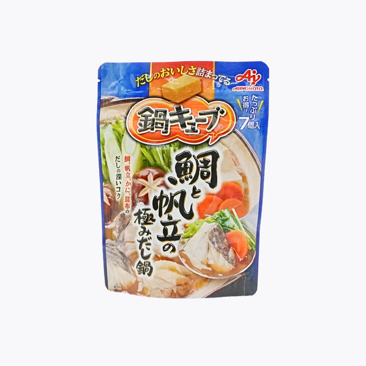 味之素 鍋cube 鯛魚干貝極品濃縮火鍋湯底 高湯塊 7入 60g