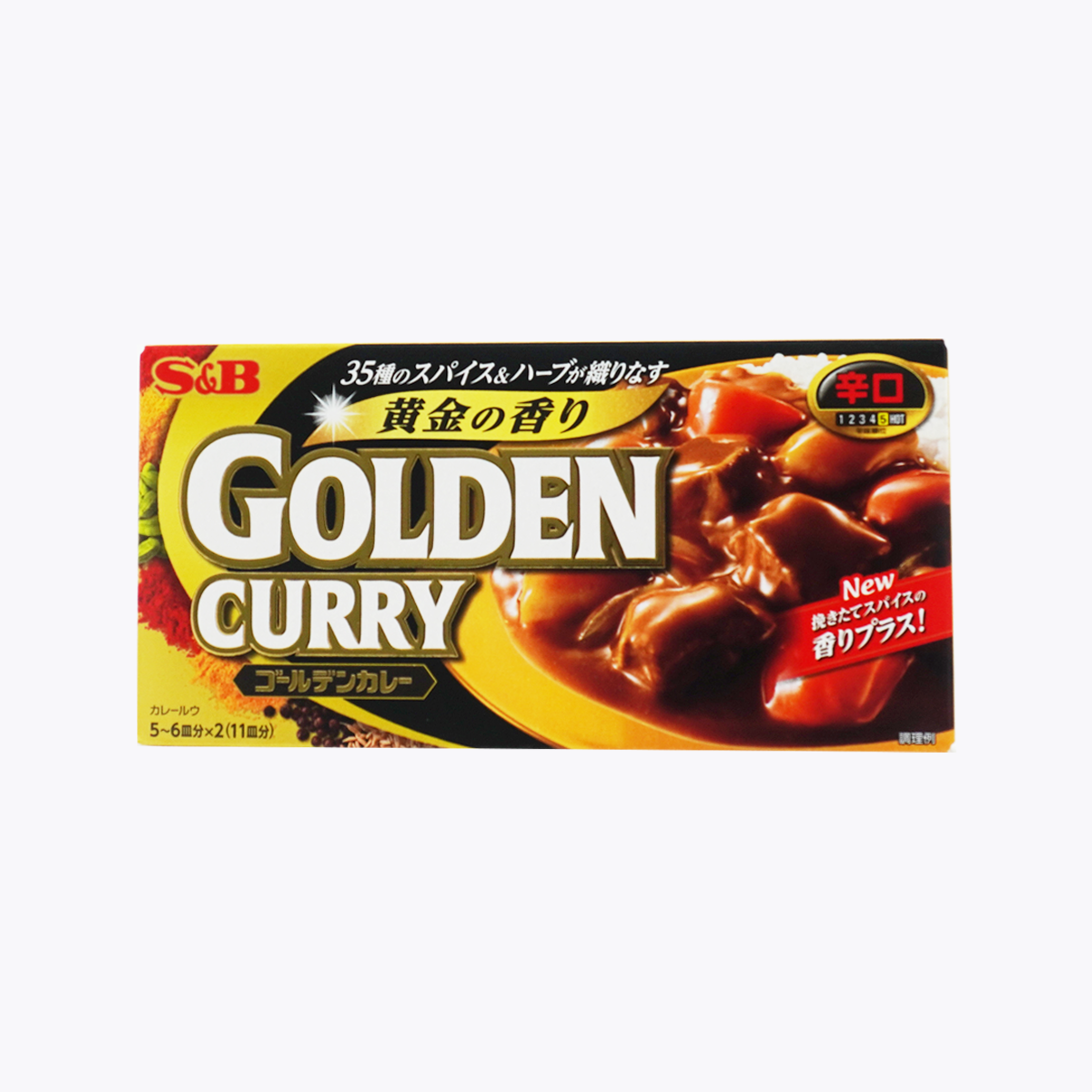 S&B食品 金牌咖哩塊 辛口 辣味 5-6盤×2 198g