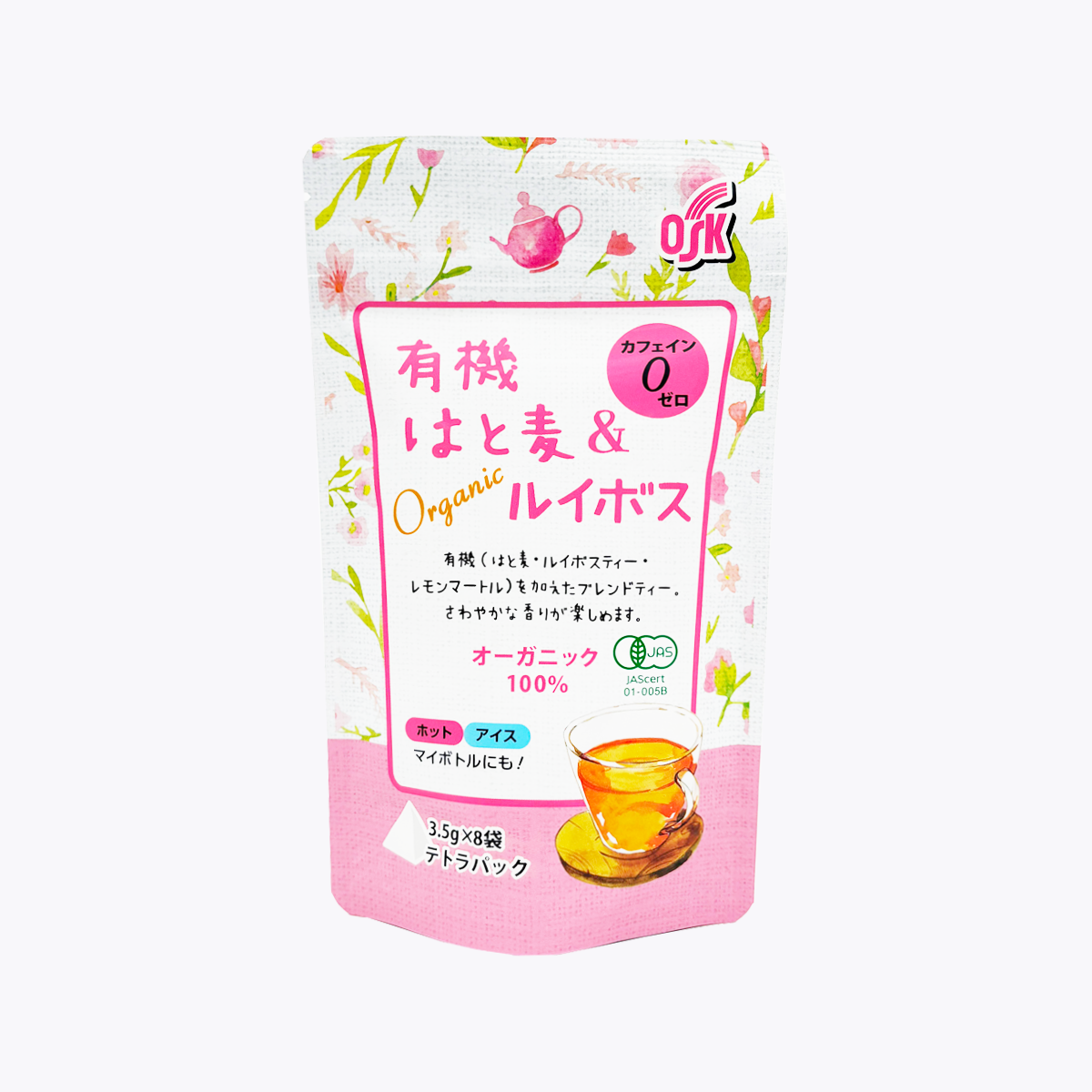 小谷穀粉 OSK 有機薏仁＆南非國寶茶 博士茶 無咖啡因 100%有機 28g（3.5g×8包）