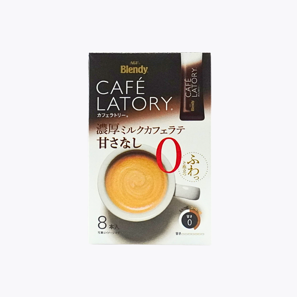 味之素 AGF Blendy CAFE LATORY 無糖 濃厚牛奶咖啡拿鐵 8包