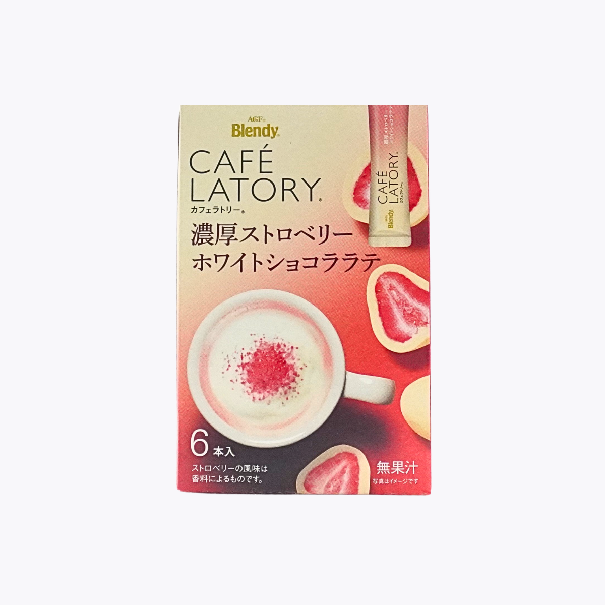 味之素 AGF Blendy CAFE LATORY 濃厚草莓白巧克力拿鐵 6包