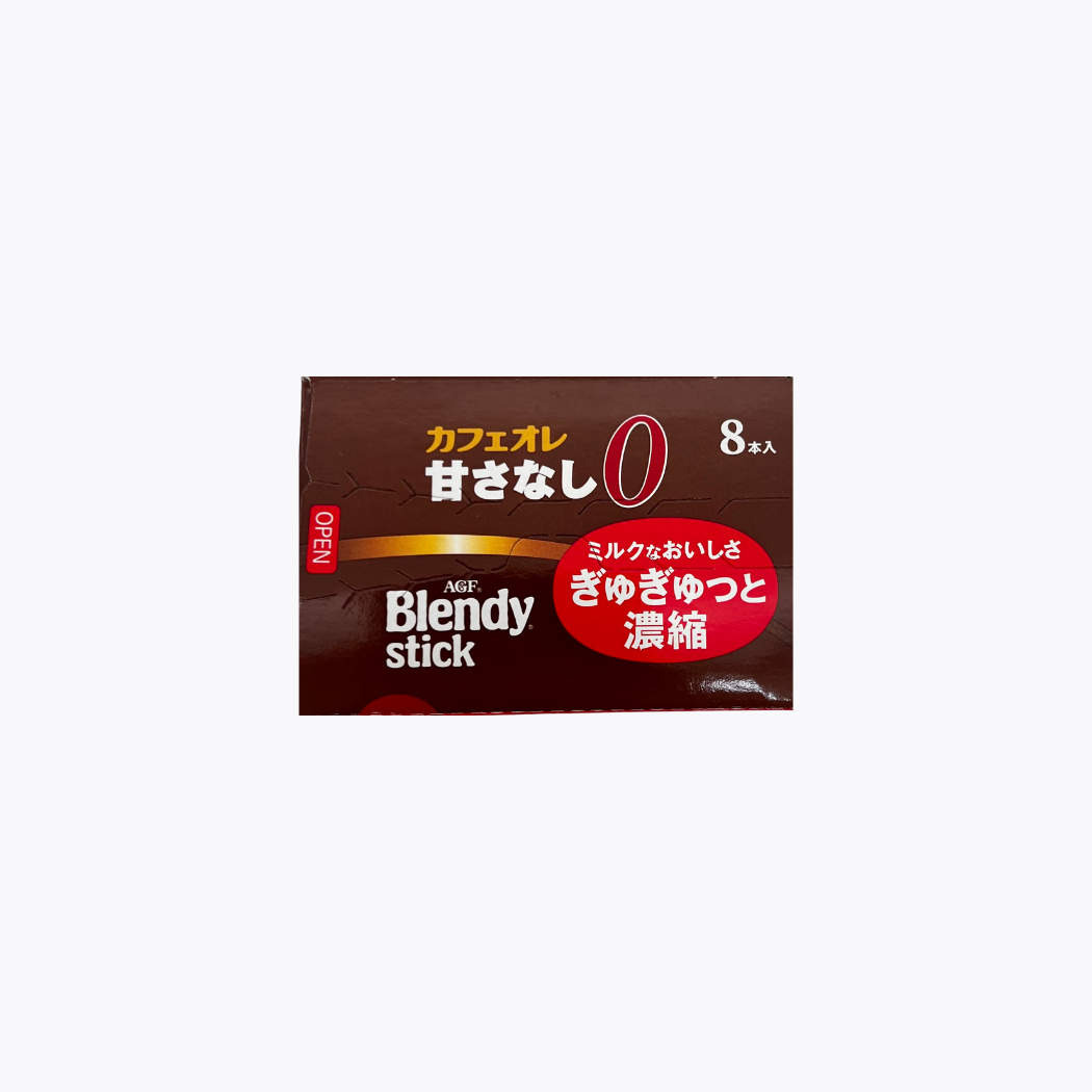 味之素 AGF Blendy 濃縮咖啡歐蕾 無糖 8入