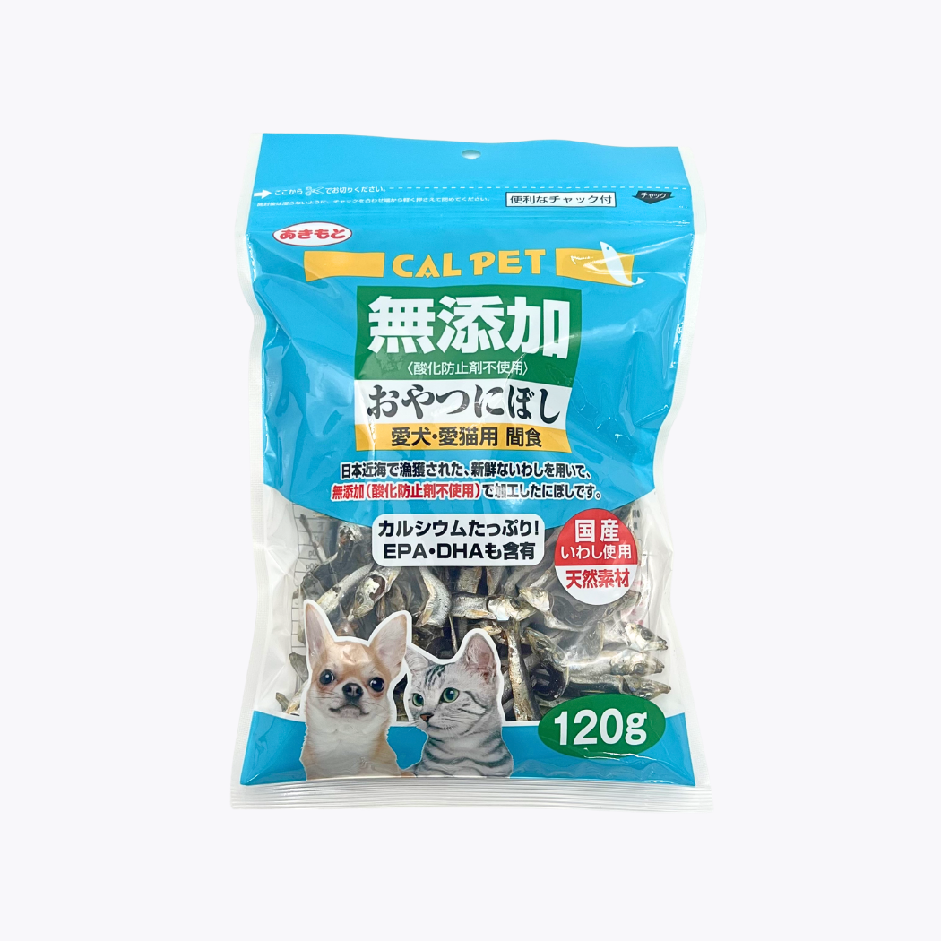 秋元水產 Calpet 無添加沙丁小魚乾零食 貓犬適用 120g
