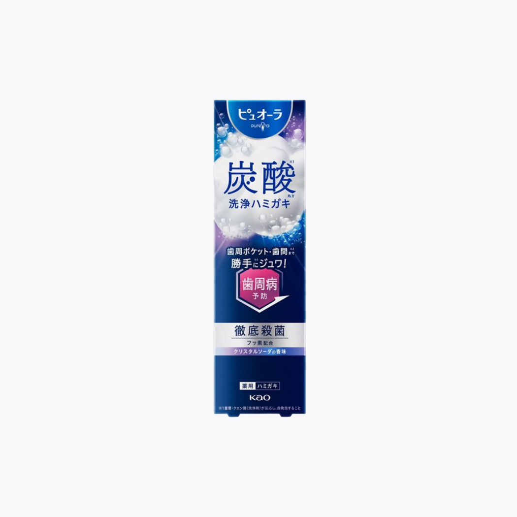 【醫藥部外品】Kao 花王 PureOra 碳酸洗淨牙膏 預防牙周病 水晶蘇打口味 95g