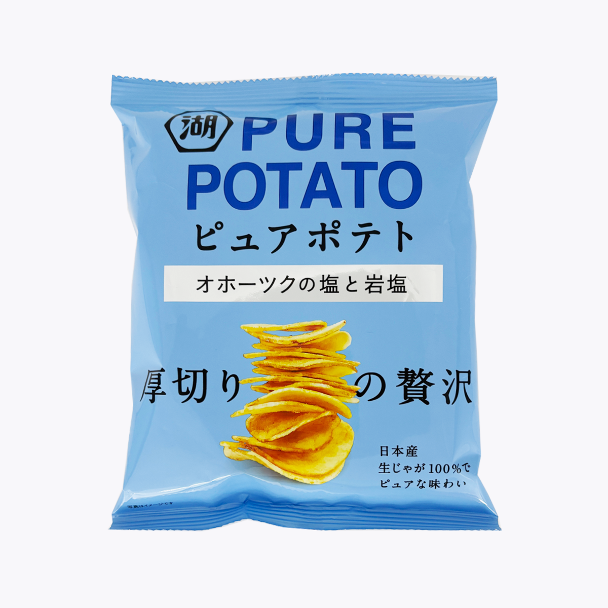 【庫存復活】湖池屋 純粹薯 洋芋片 鄂霍次克海鹽巖鹽口味 55g