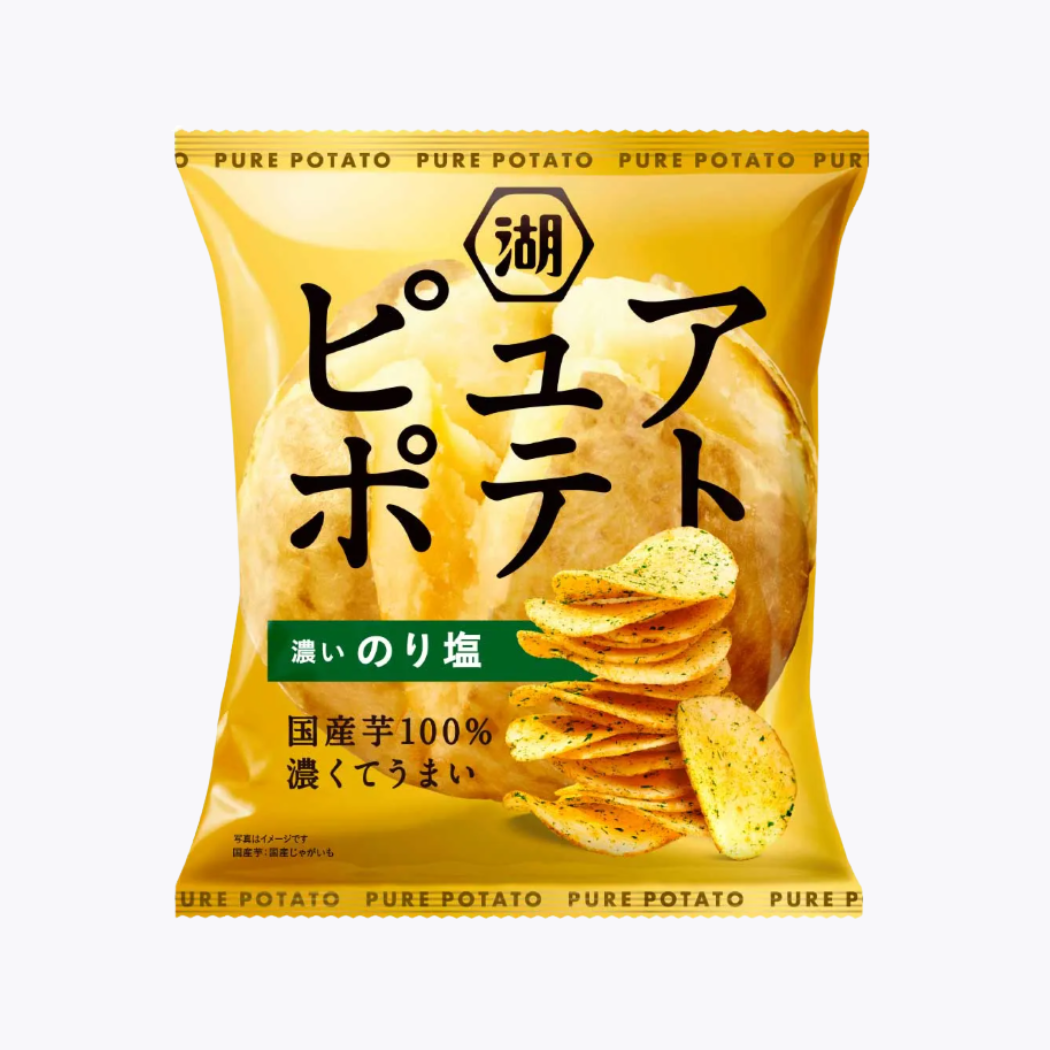湖池屋 純粹薯 洋芋片 濃厚海苔鹽風味 52g
