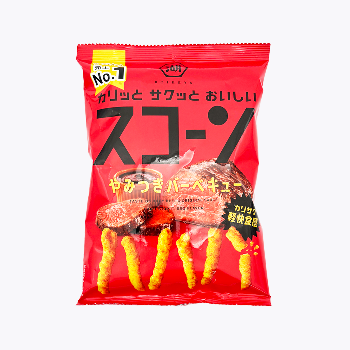 湖池屋 玉米香酥棒 牛肉和風BBQ 73g