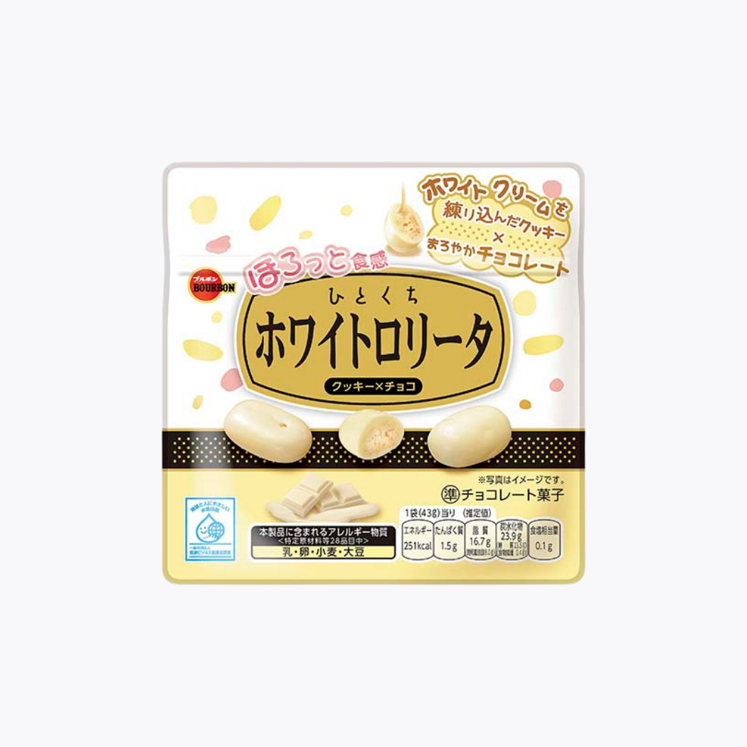 Bourbon 一口白羅莉塔餅 白巧克力餅乾 43g