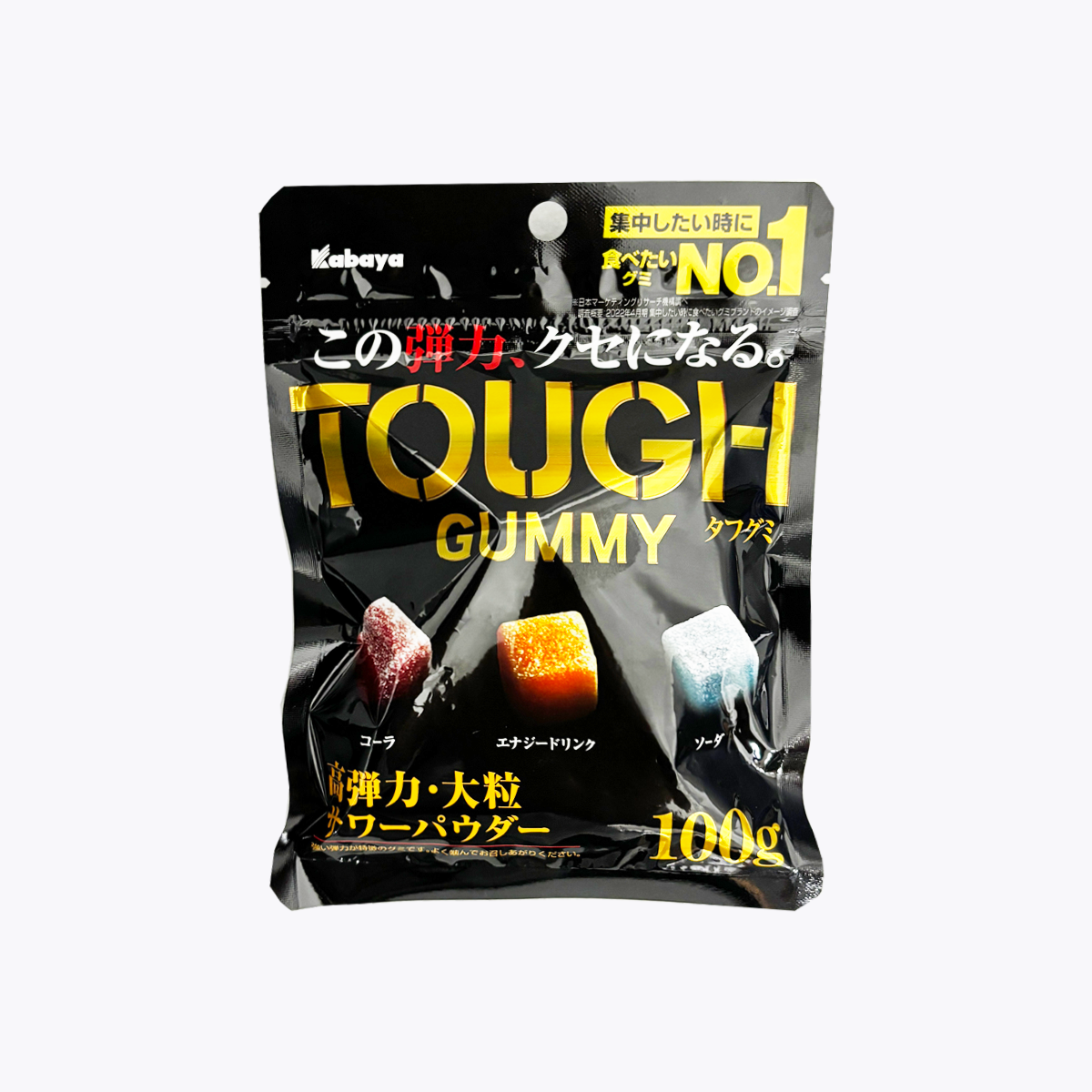 Kabaya卡巴 TOUGH GUMMY 超彈力軟糖 綜合汽水口味 100g