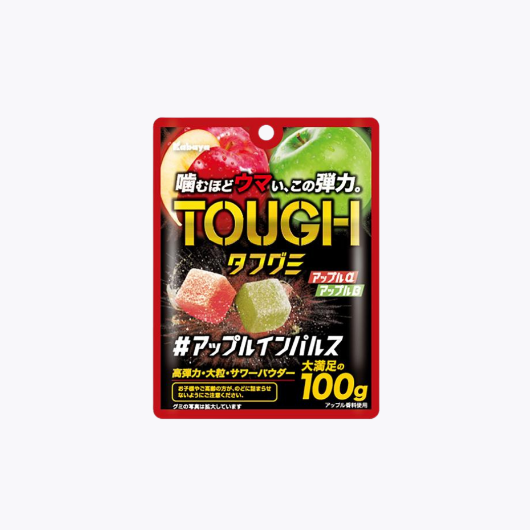 Kabaya卡巴 TOUGH GUMMY 超彈力軟糖 混合蘋果口味 100g