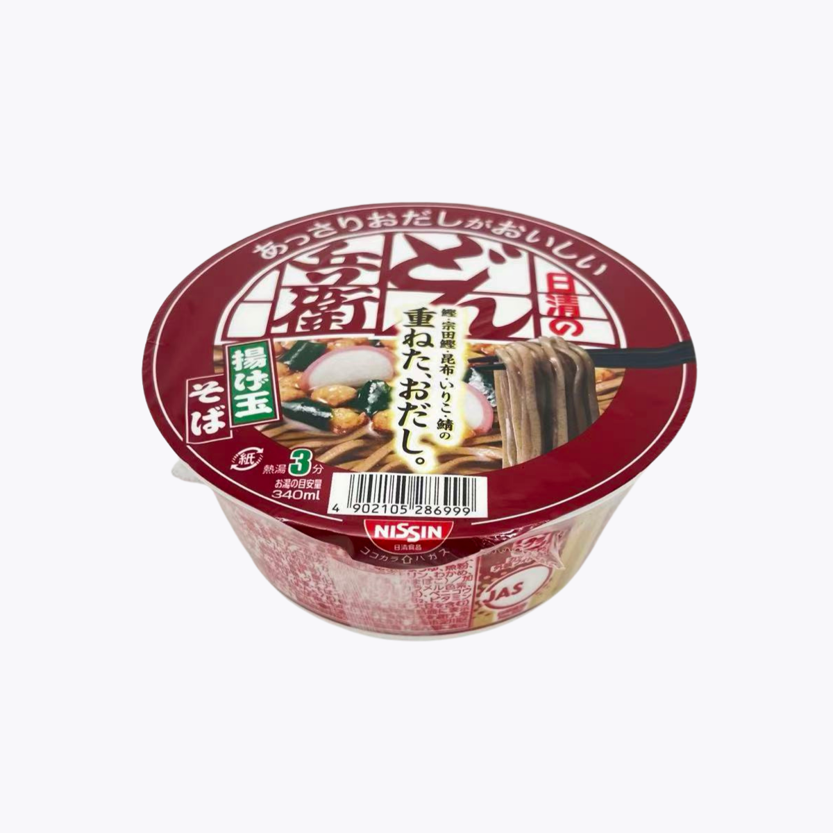 日清食品 NISSIN 咚兵衛清淡高湯美味烏龍麵 天婦羅碎蕎麥麵 69g