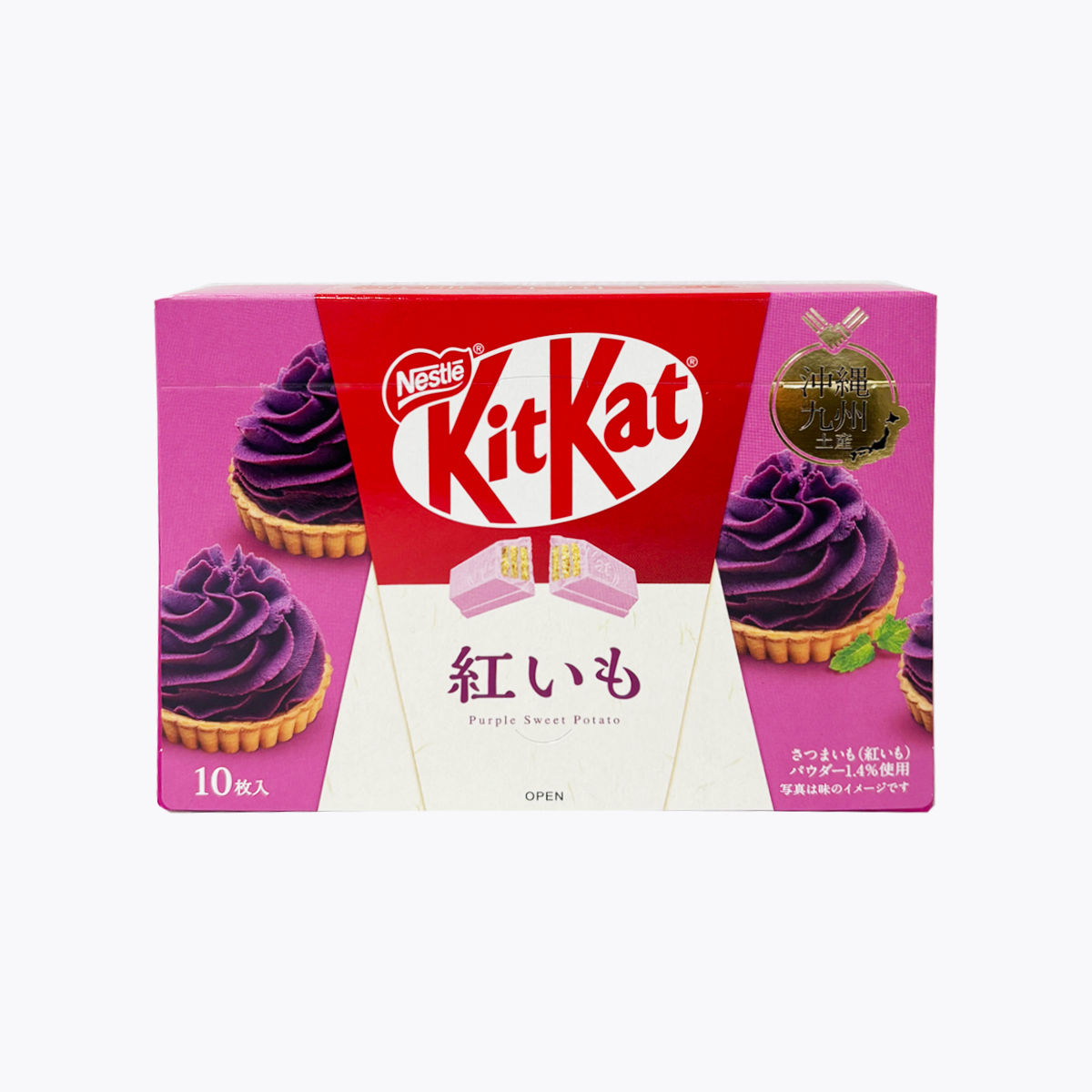 日本雀巢 KitKat 沖繩九州限定 紅芋口味 巧克力威化餅 10入