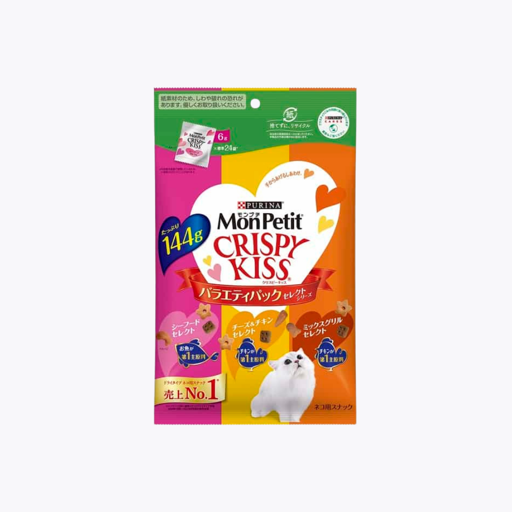 雀巢日本 Purina Mon Petit 貓咪脆餅 零時 Crispy Kiss 精選系列綜合包 144g