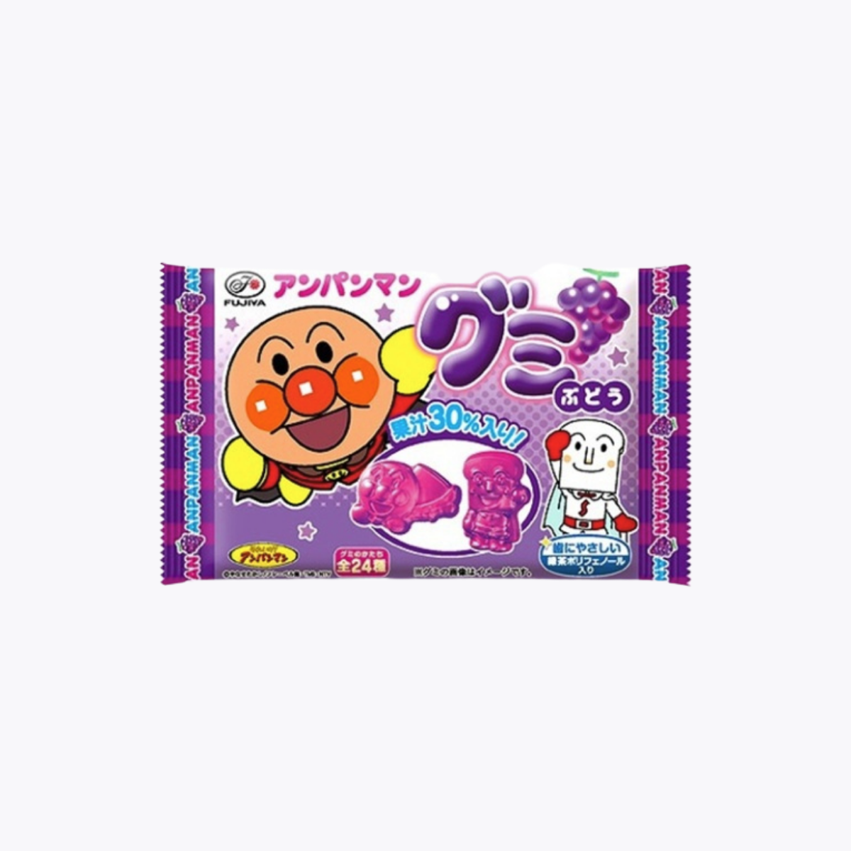 FUJIYA 不二家 麵包超人葡萄軟糖 6顆 19g