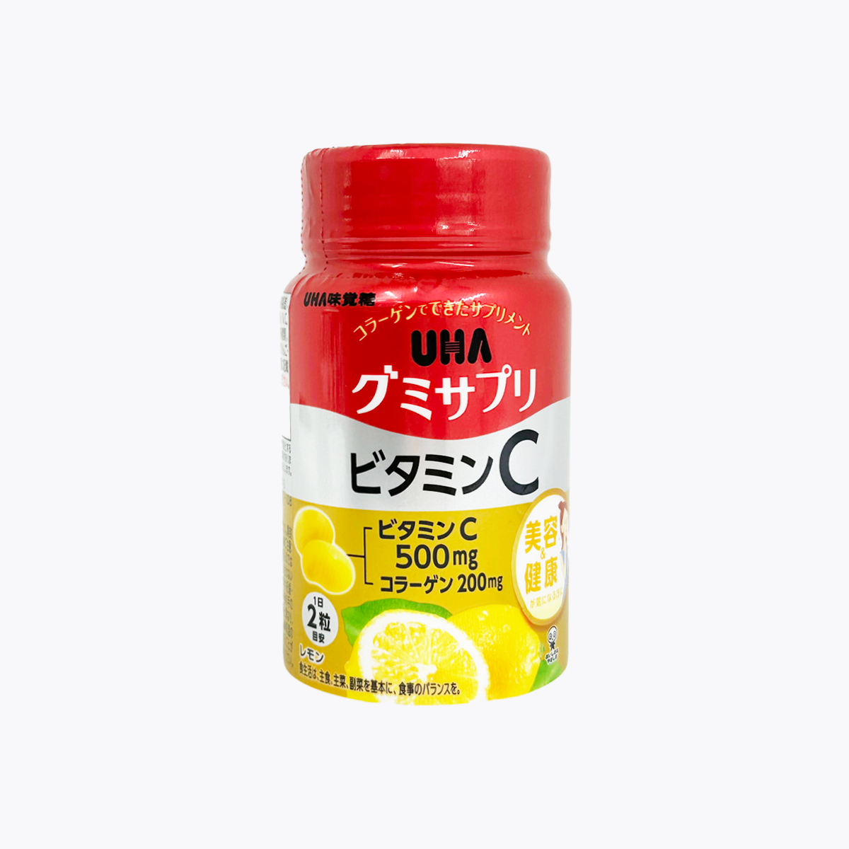 【營養機能食品】UHA 味覺糖 維他命C軟糖（檸檬口味) 罐裝 60粒 30日分
