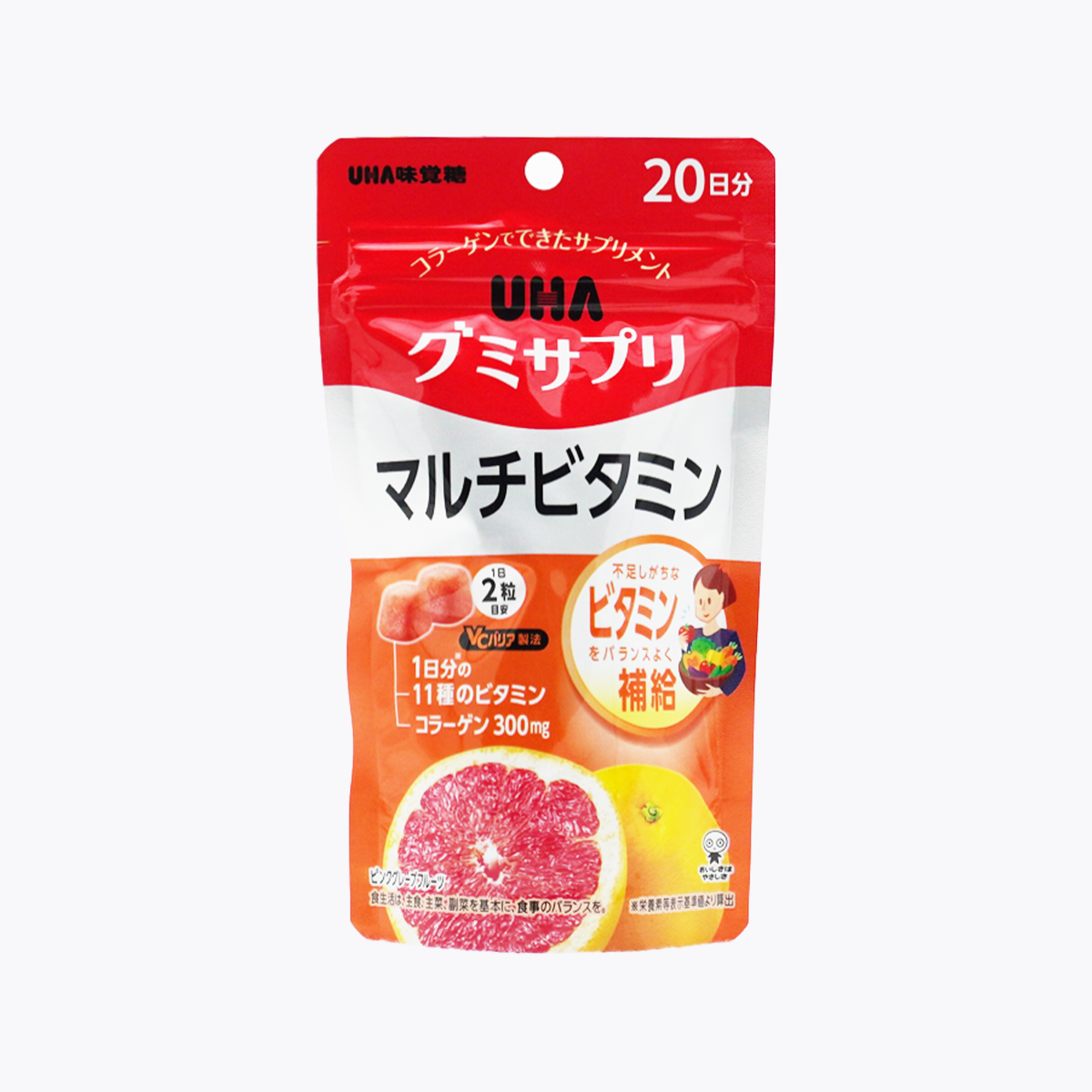 UHA 味覺糖 綜合維他命軟糖 （葡萄柚風味） 40粒 20日分
