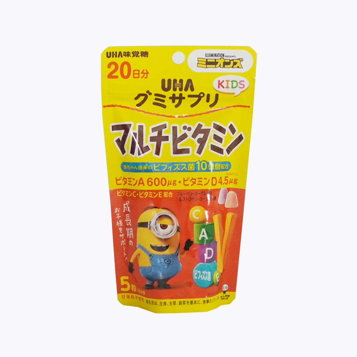 UHA 味覺糖 兒童 綜合維他命軟糖 藍莓優格&草莓優格風味 100粒 20日分