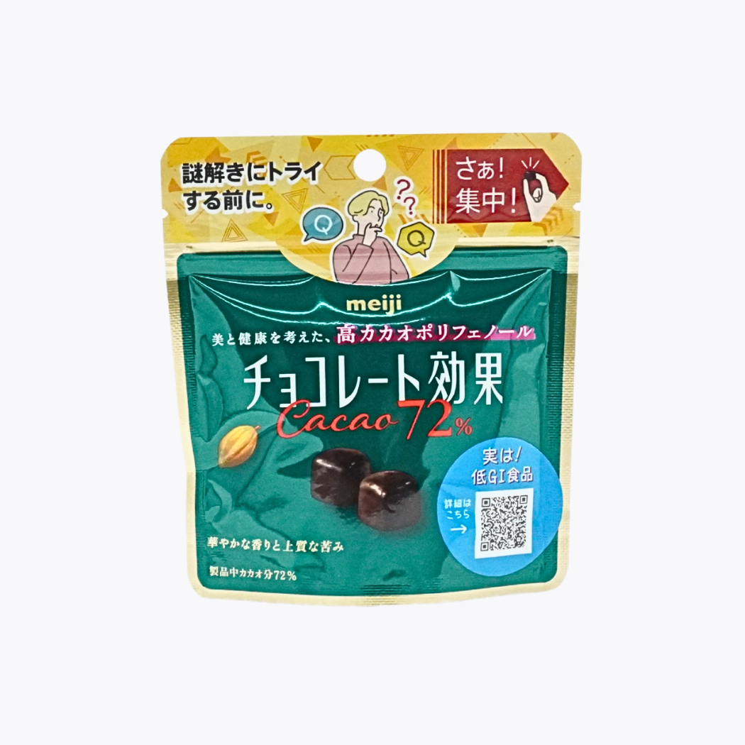 明治 巧克力效果 CACAO 72％ 黑巧克力 40g 