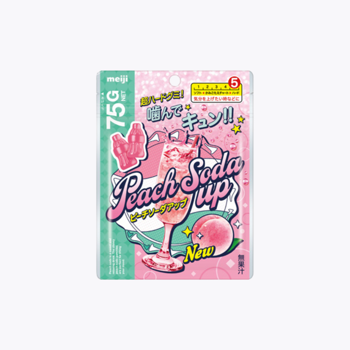 明治 超彈力汽水軟糖 水蜜桃蘇打味 75g
