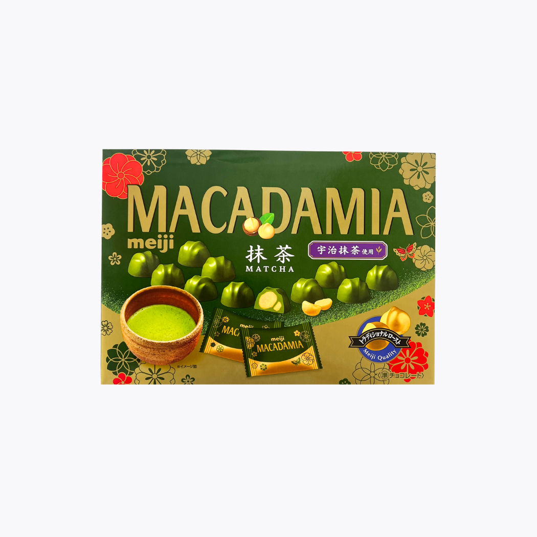 明治 MACADAMIA 夏威夷豆巧克力 抹茶大盒裝 175g 標準25粒入