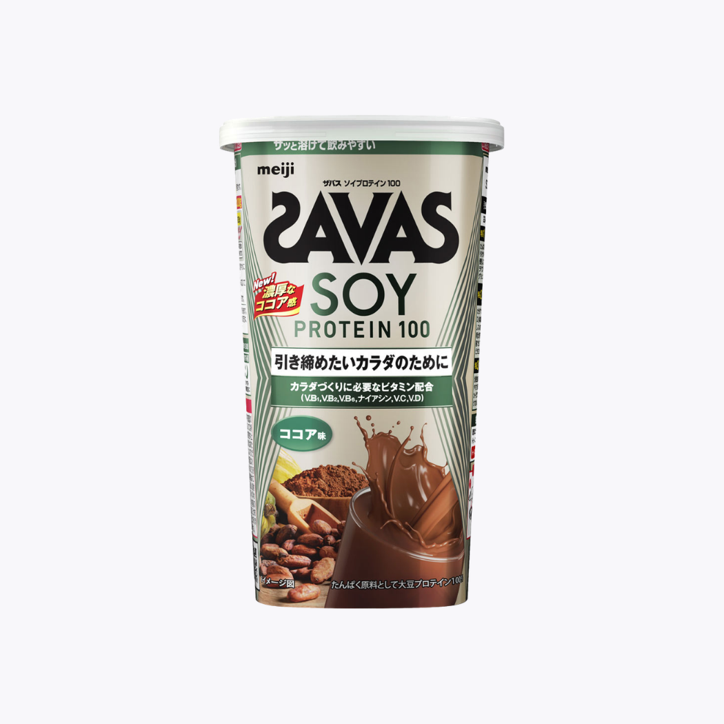 明治 SAVAS SOY PROTEIN 100 大豆蛋白粉 可可口味 224g