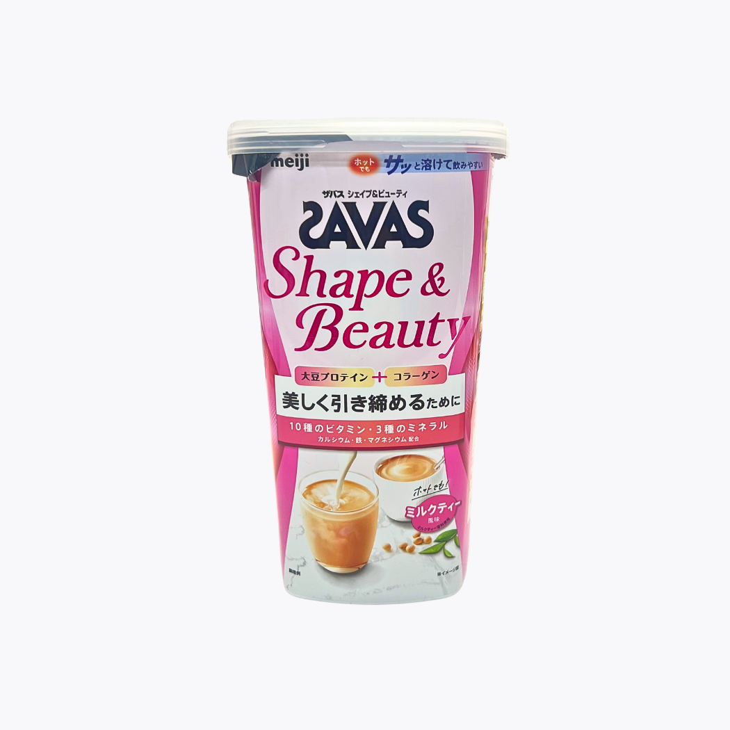 明治 SAVAS Shape&Beauty 大豆蛋白粉 奶茶風味 231g