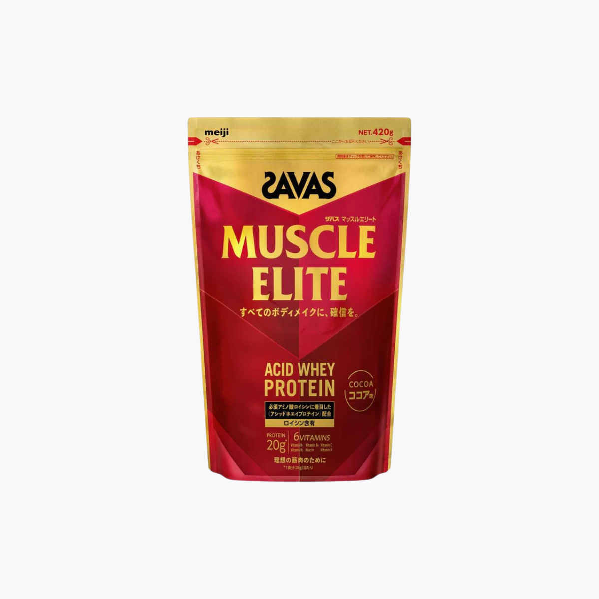 明治 SAVAS Muscle Elite 乳清蛋白粉 可可口味 420g