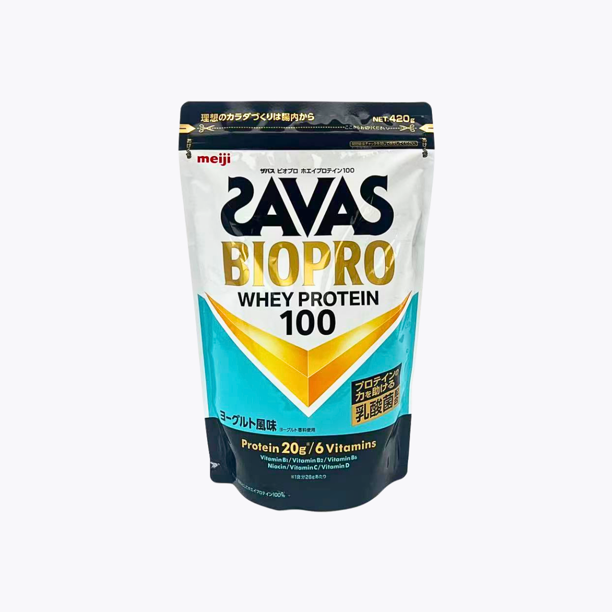 明治 SAVAS BIOPRO 乳清蛋白粉100 優格風味 420g