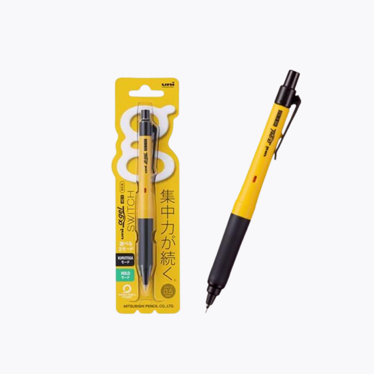 UNI 三菱鉛筆 Alpha Gel Switch 自動鉛筆 0.5mm 黃色