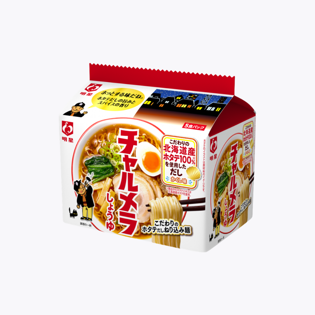 明星食品 Charumera 醬油風味拉麵 袋裝泡麵 97g×5包