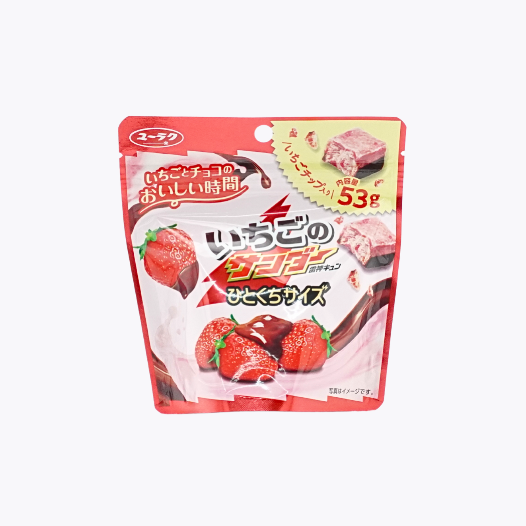 有樂製菓 雷神巧克力 草莓口味 一口巧克力 53g