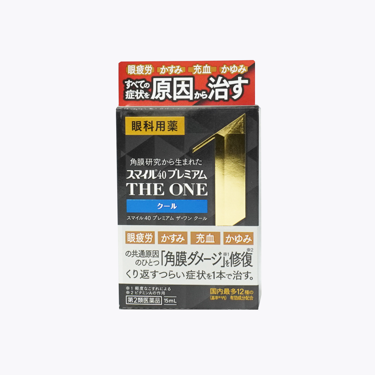 【第2類醫藥品】LION 獅王 Smile40 獅美露 Premium THE ONE 眼藥水 Cool 清涼款 15ml