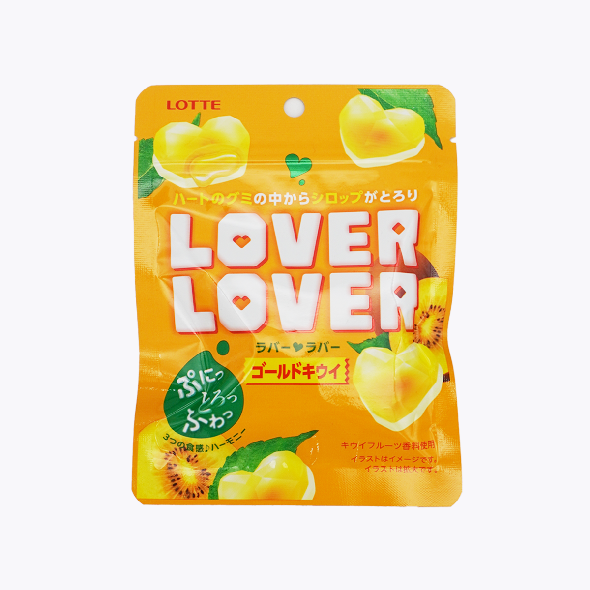 LOTTE 樂天  LOVER LOVER 軟糖 黃金奇異果風味 52g