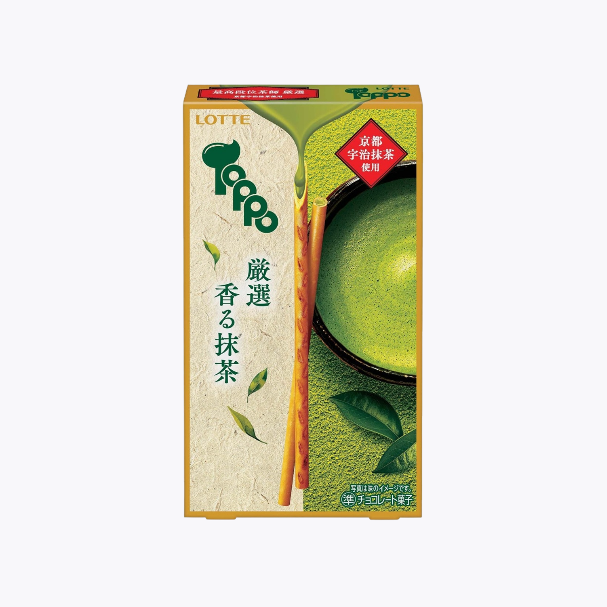 LOTTE 樂天 Toppo 巧克力夾心棒 嚴選抹茶香 2袋入 72g