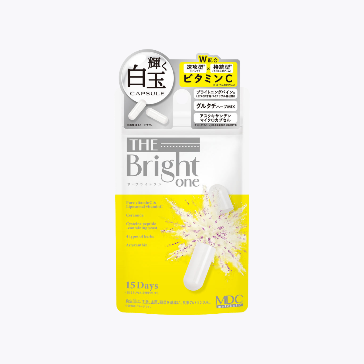 【營養輔助食品】Metabolic The Bright One 維他命C肌膚美白營養膠囊 30粒 15日分