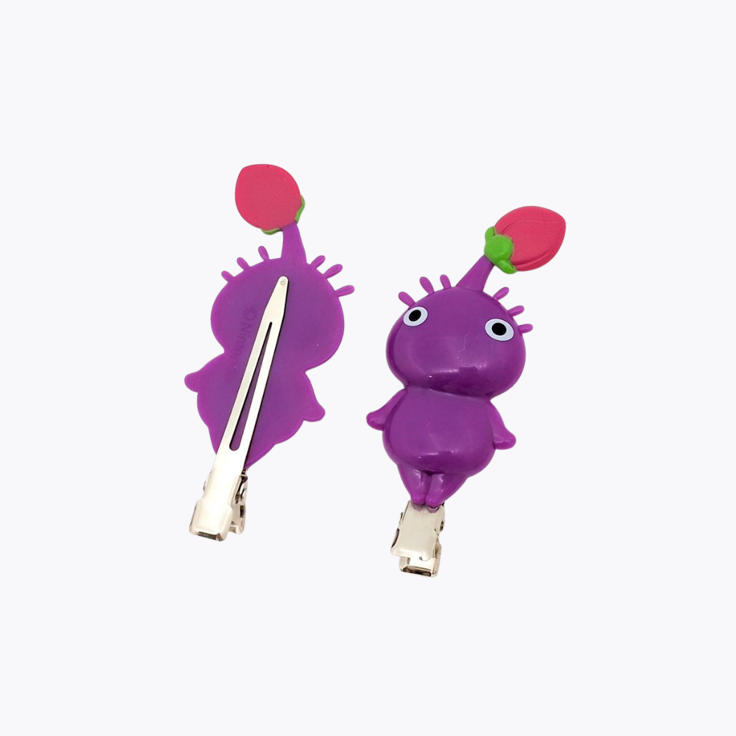 SUNART PIKMIN 皮克敏可愛髮夾 紫色皮克敏 2入