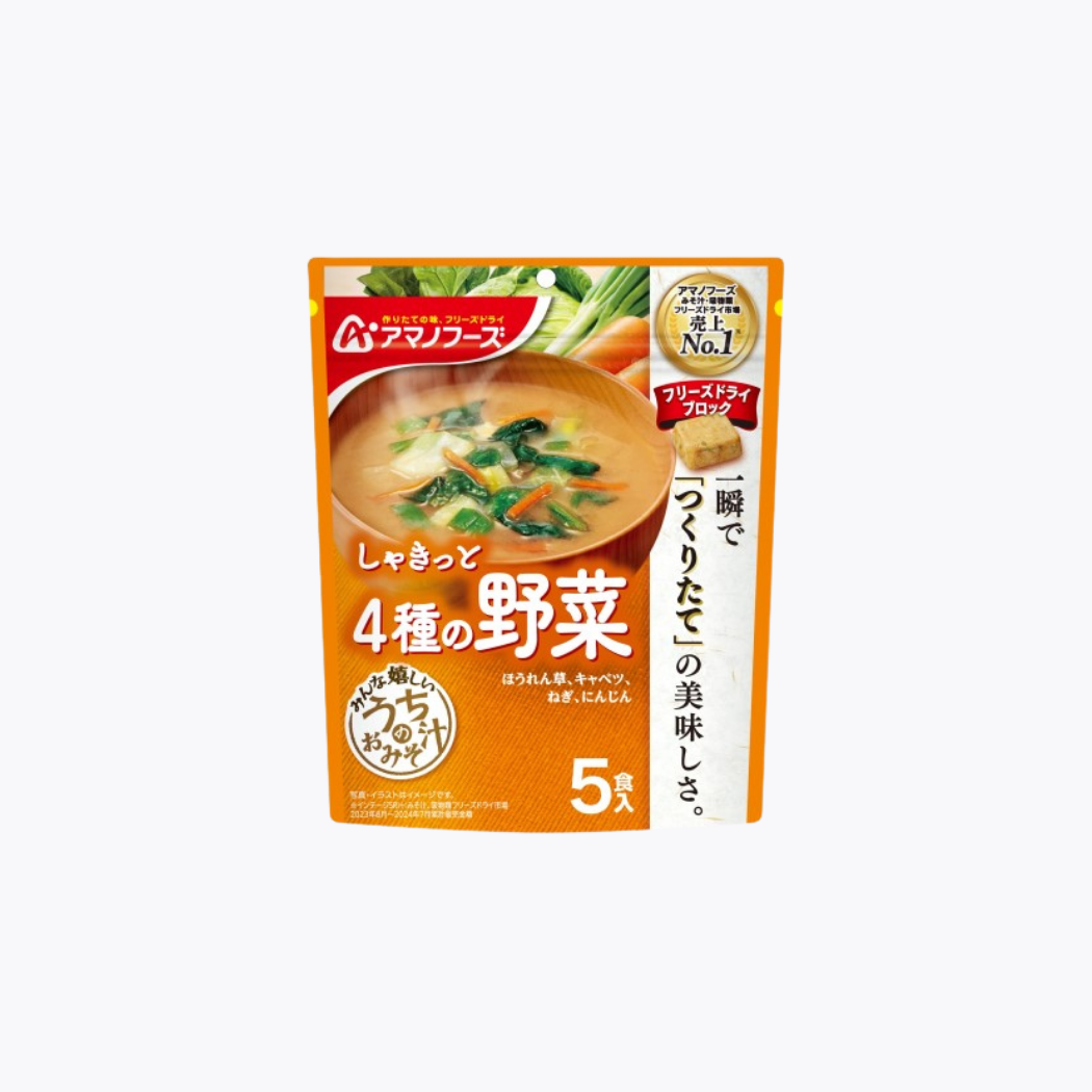 Asahi 朝日 天野食品 我家的味噌湯 四種蔬菜 5食入
