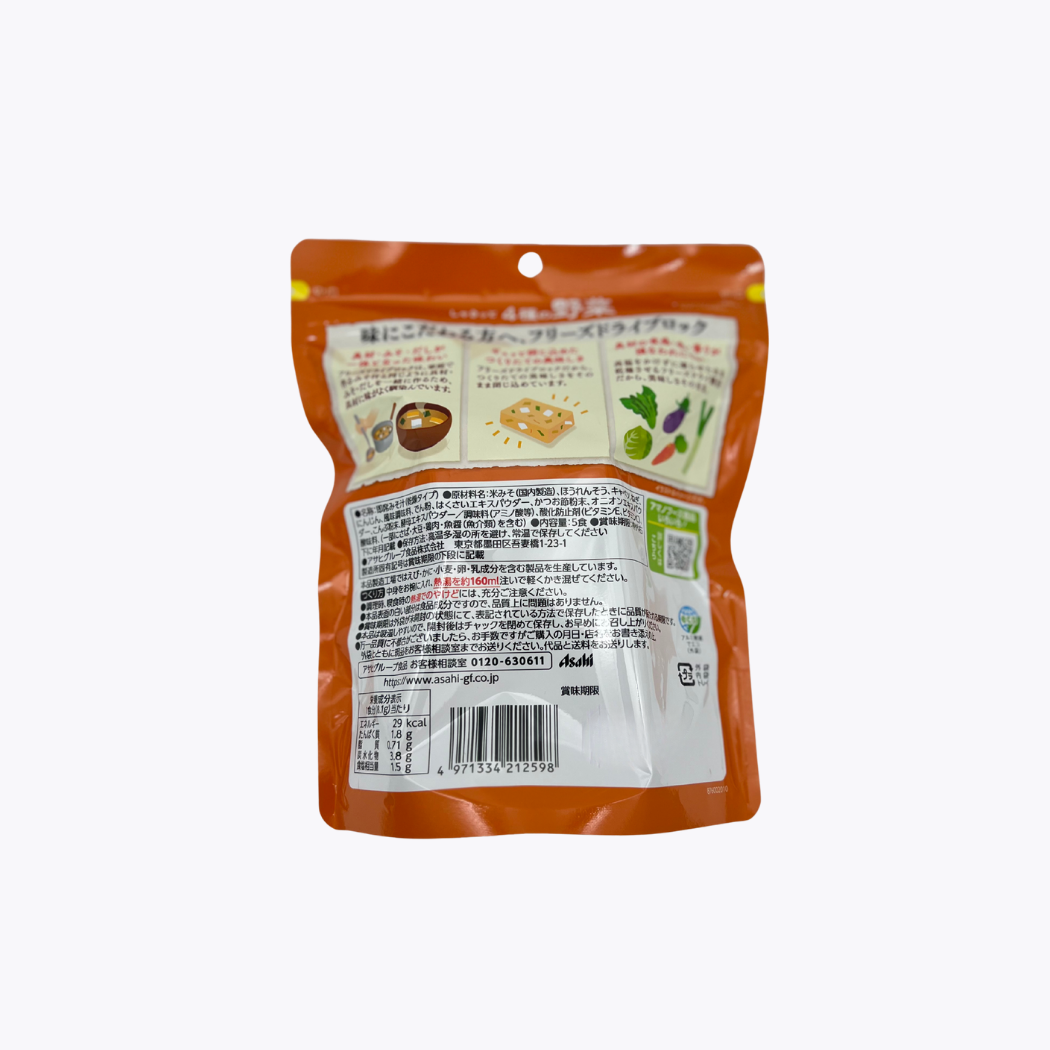 Asahi 朝日 天野食品 我家的味噌湯 四種蔬菜 5食入