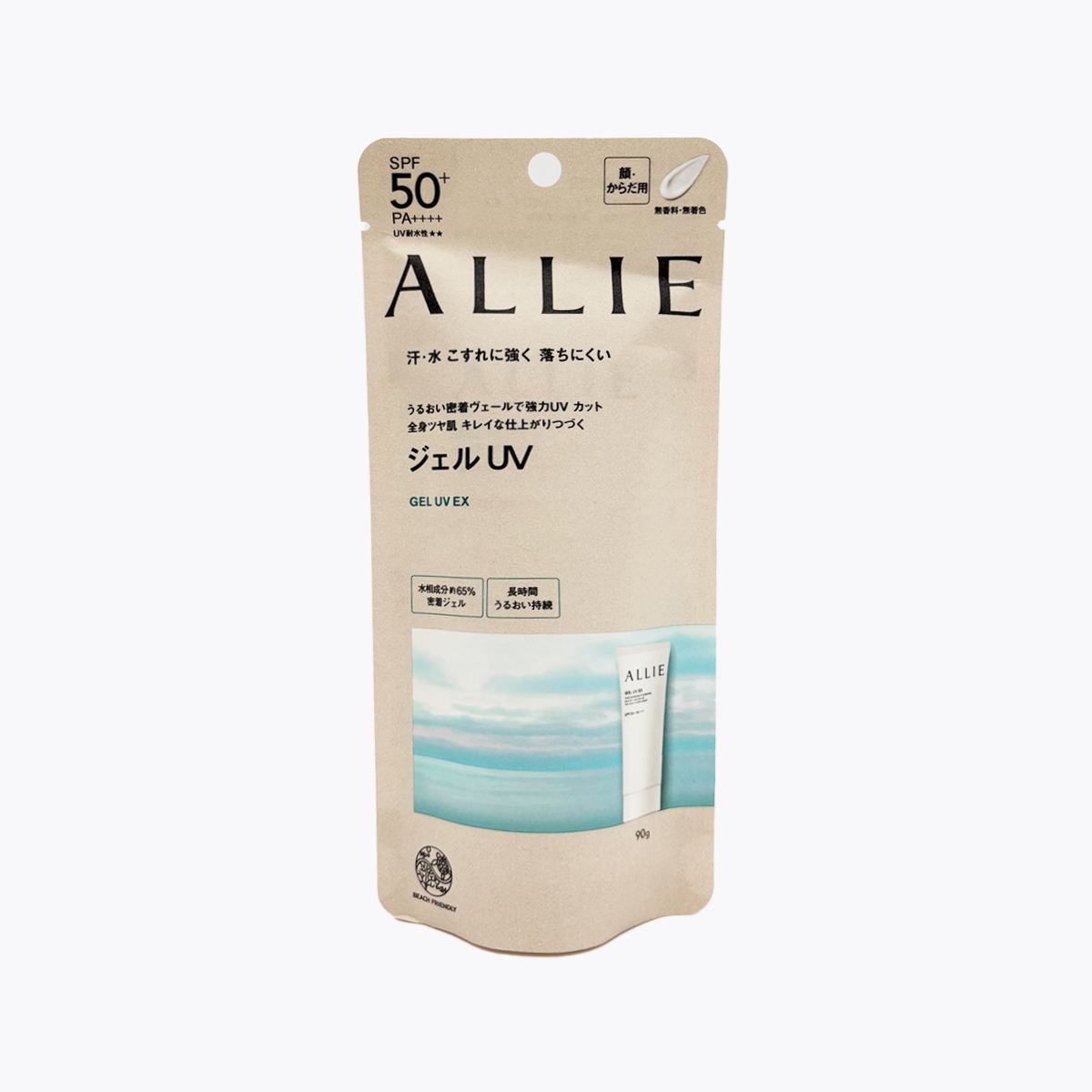 佳麗寶 ALLIE 持采UV高效防曬水凝乳EX  臉・身體用 超防水配方 SPF50+ PA++++ 耐水性★★ 90g