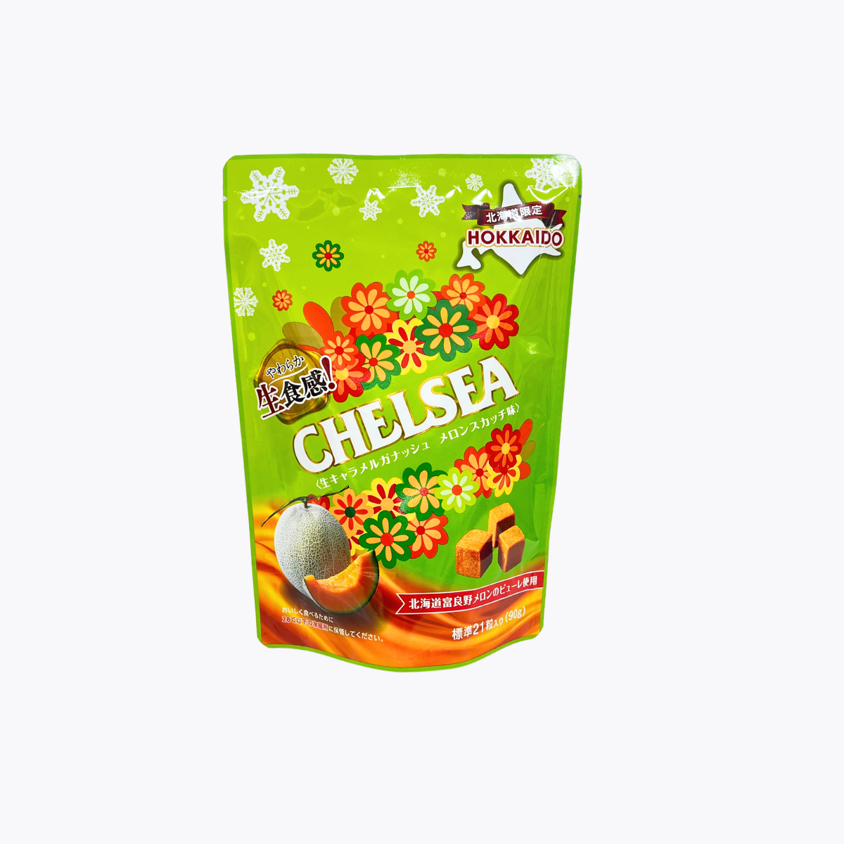 【北海道限定】北海道 生食感CHELSEA 奶油糖 牛奶糖 太妃糖 富良野哈密瓜風味 90g