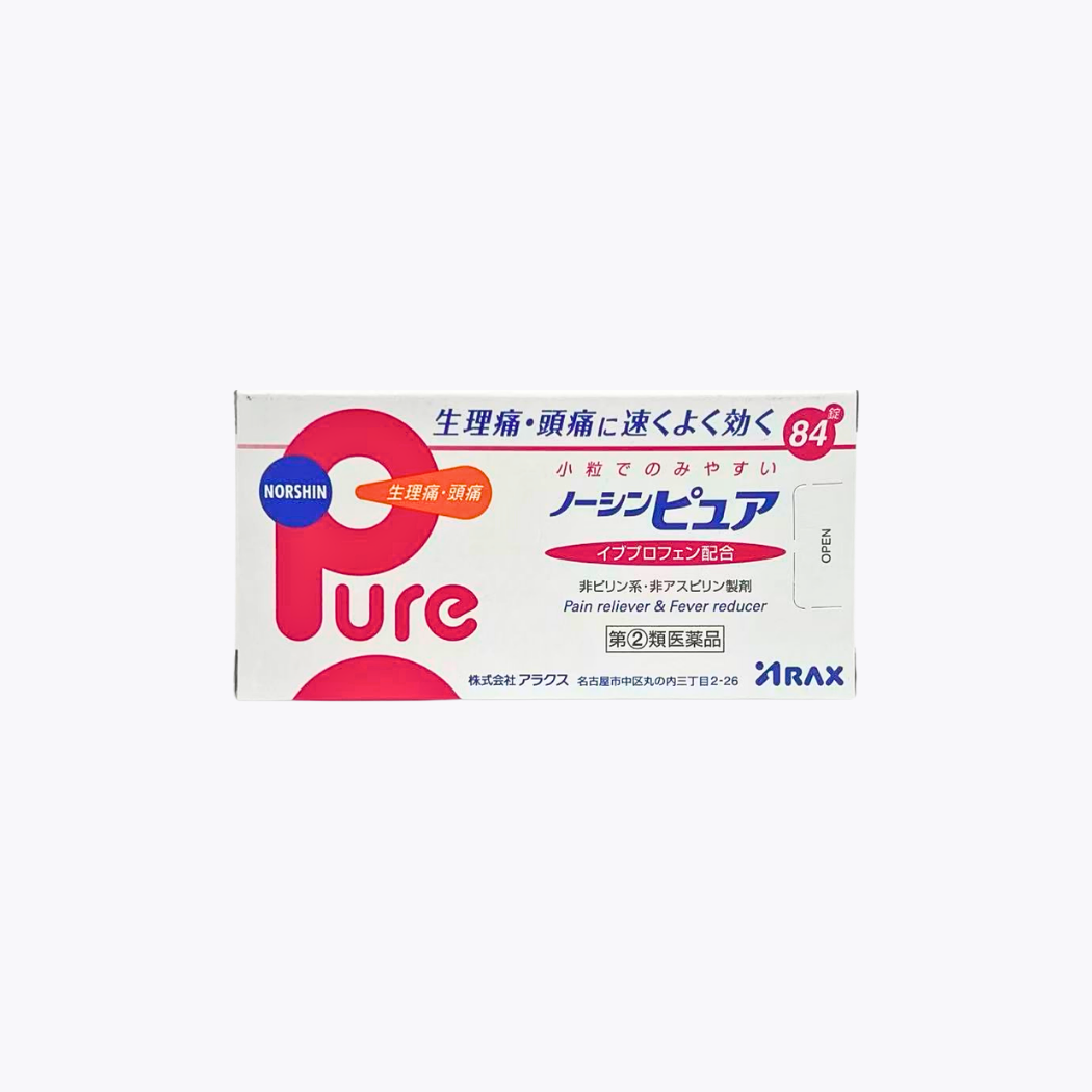 【指定第2類醫藥品】ARAX Nosin Pure 生理痛 頭痛 84錠