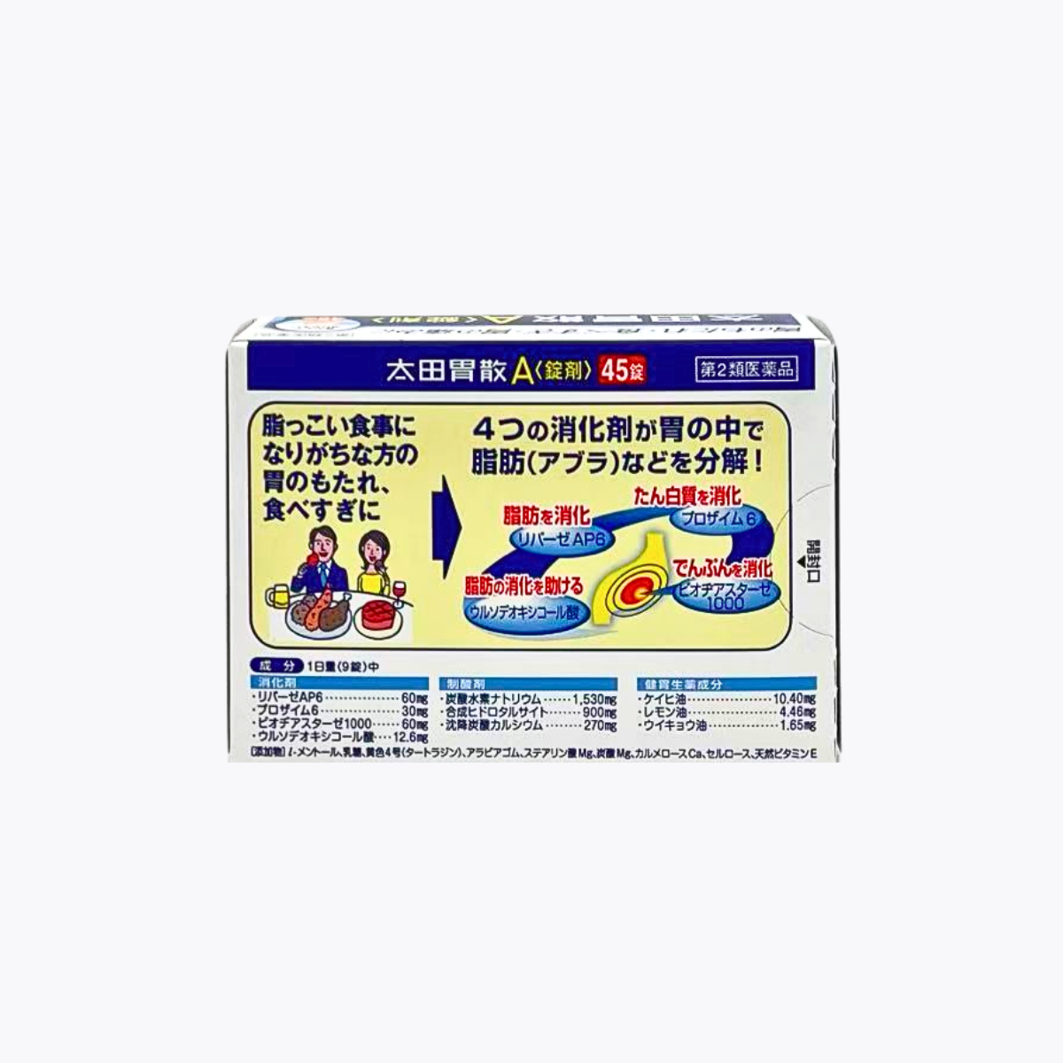 【第2類醫藥品】太田胃散 太田胃散A 錠劑 腸胃藥 45錠